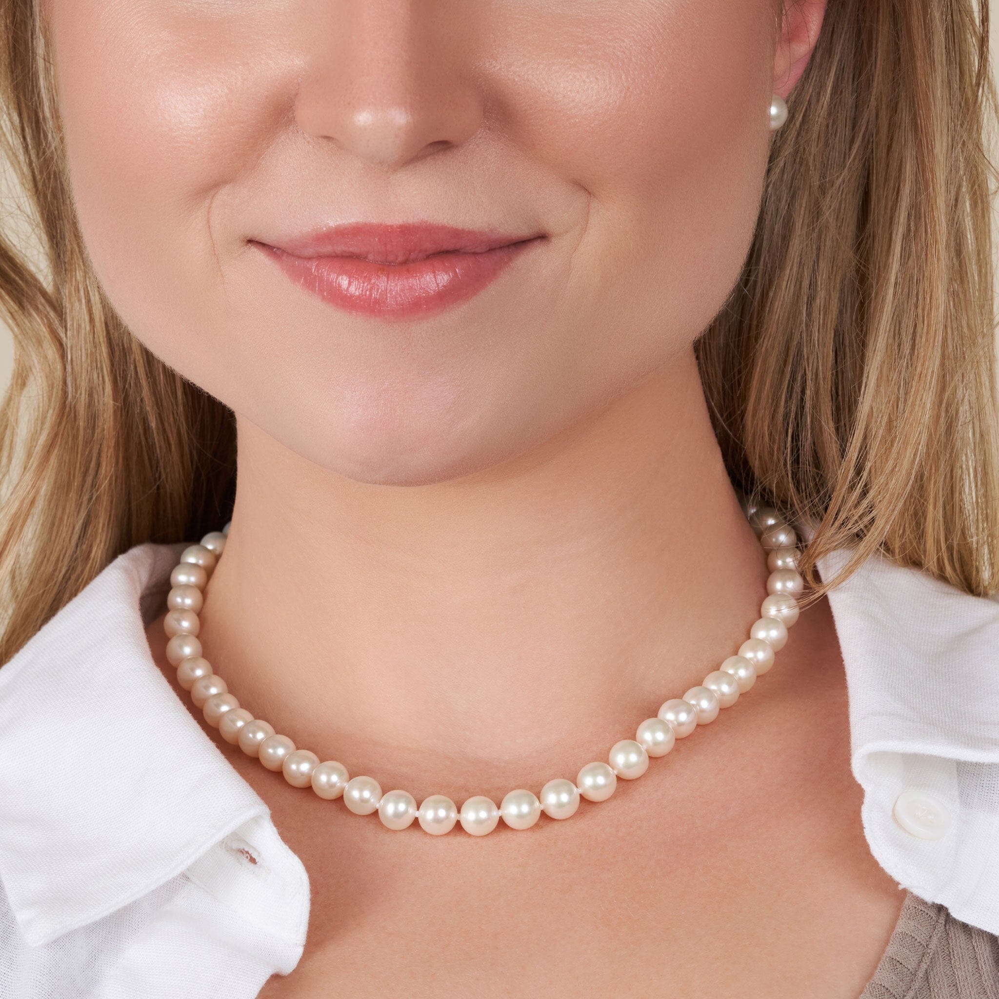 White Round Freshwater Pearl Set – Mangatrai Gems & Jewels Pvt Ltd