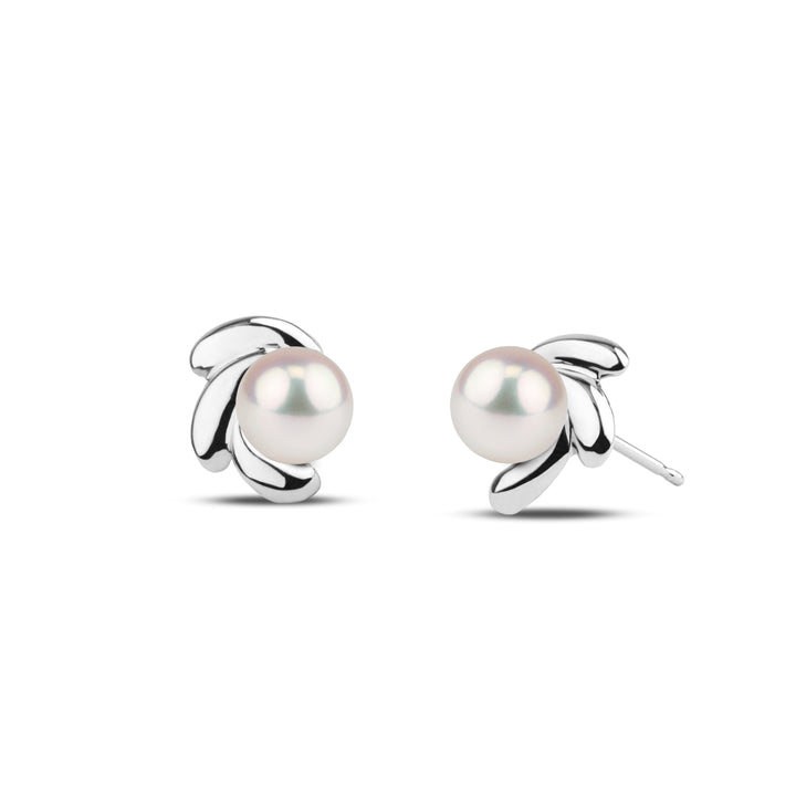 Bloom Collection 6.5-7.0 mm Akoya Pearl Earrings wg
