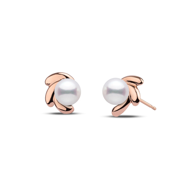 Bloom Collection 6.5-7.0 mm White Freshadama Pearl Earrings rg