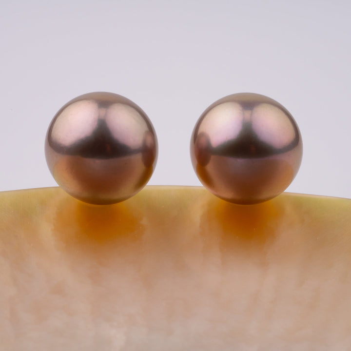 Edison Pearl Pair 12.0-13.0 mm Metallic Lavender Pink