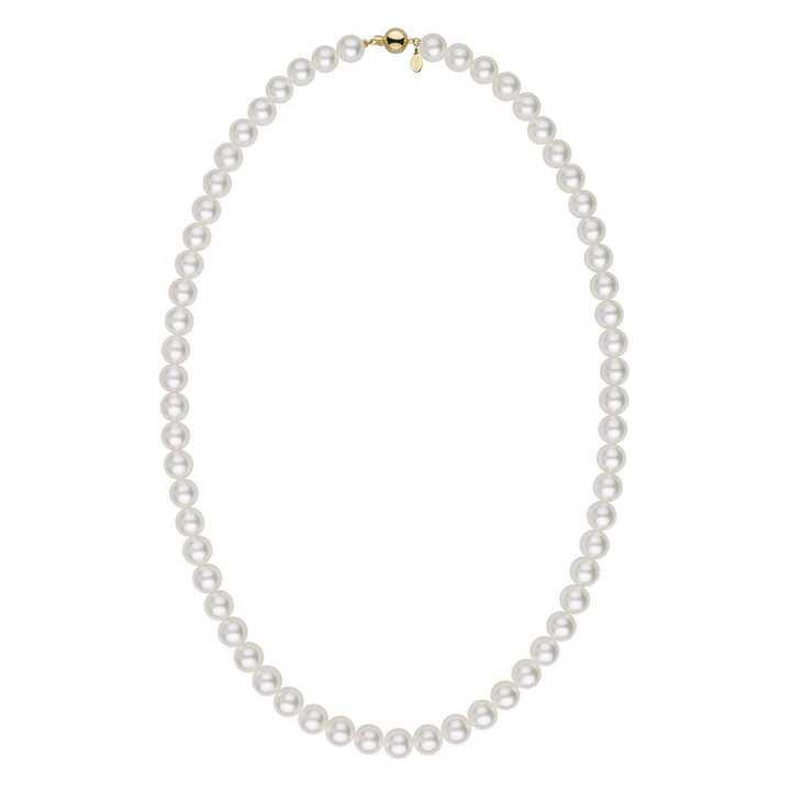 6.53 - 7.01 mm GIA Certified Hanadama Akoya Pearl Necklace YG