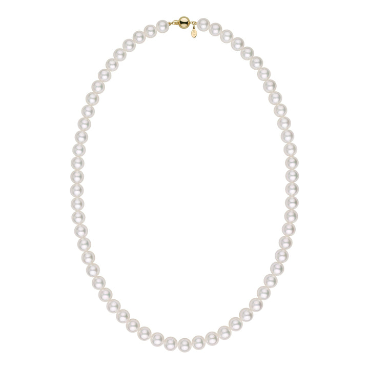 6.52 - 7.02 mm GIA Certified Hanadama Akoya Pearl Necklace yg