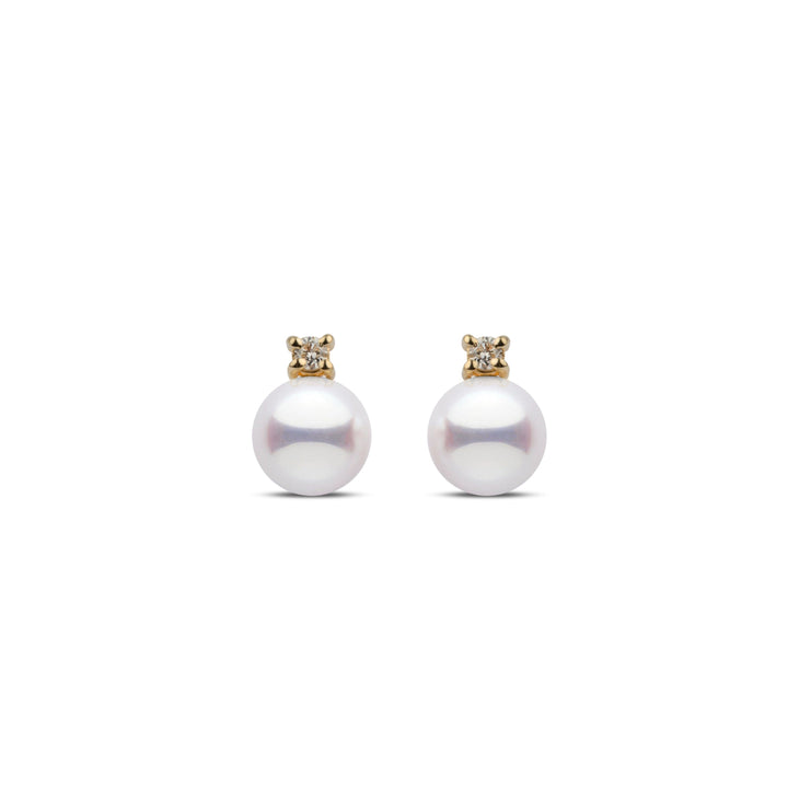 Starlight Collection 6.5-7.0 mm Akoya Pearl and Diamond Earrings