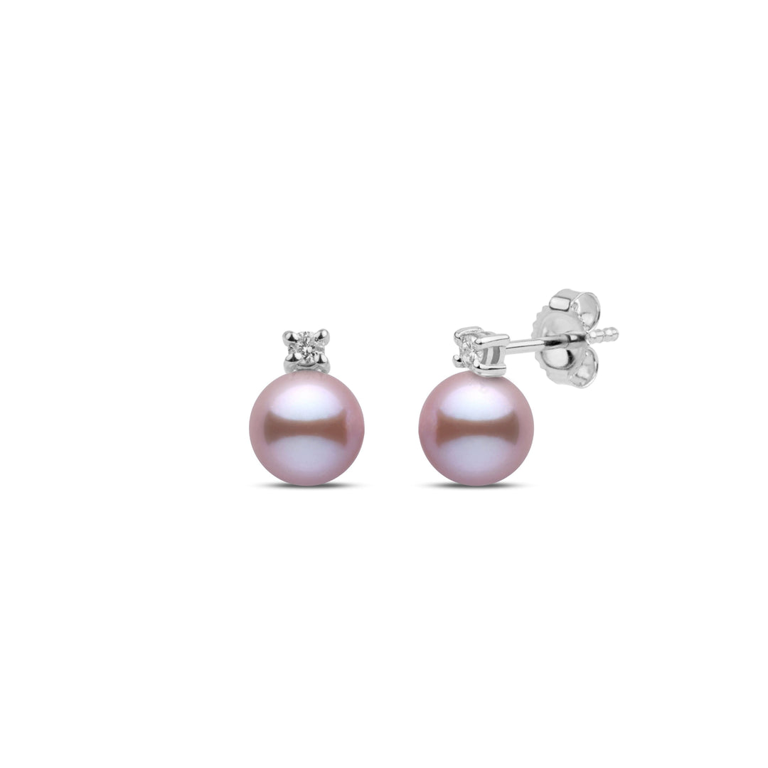 Starlight Collection 6.5-7.0 mm Lavender Freshadama Pearl Earrings