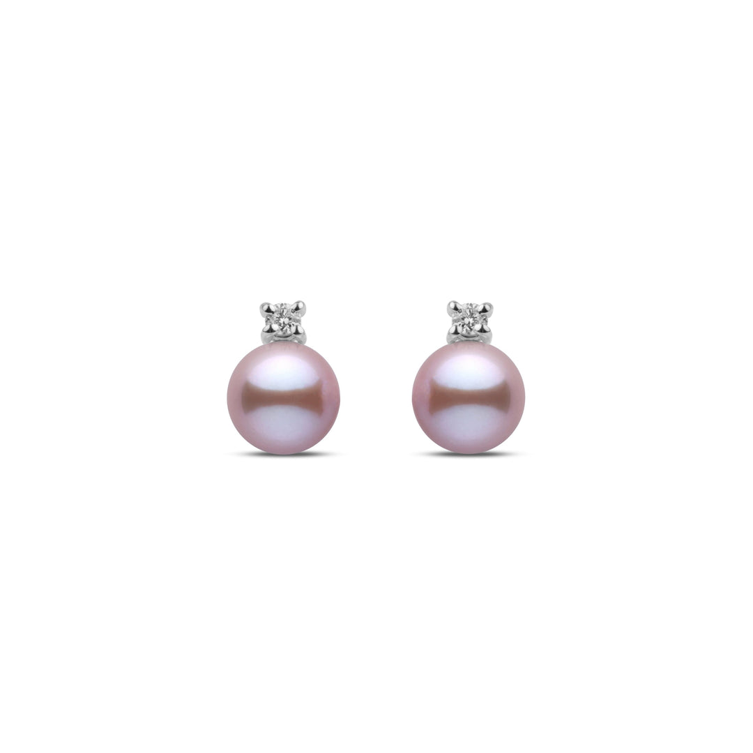 Starlight Collection 6.5-7.0 mm Lavender Freshadama Pearl Earrings