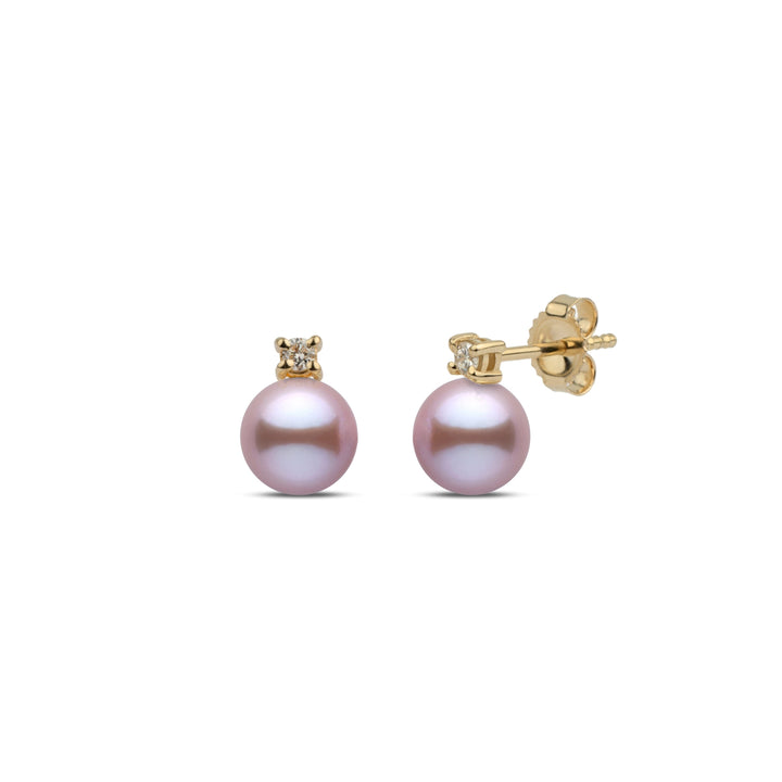 Starlight Collection 6.5-7.0 mm Lavender Freshadama Pearl Earrings