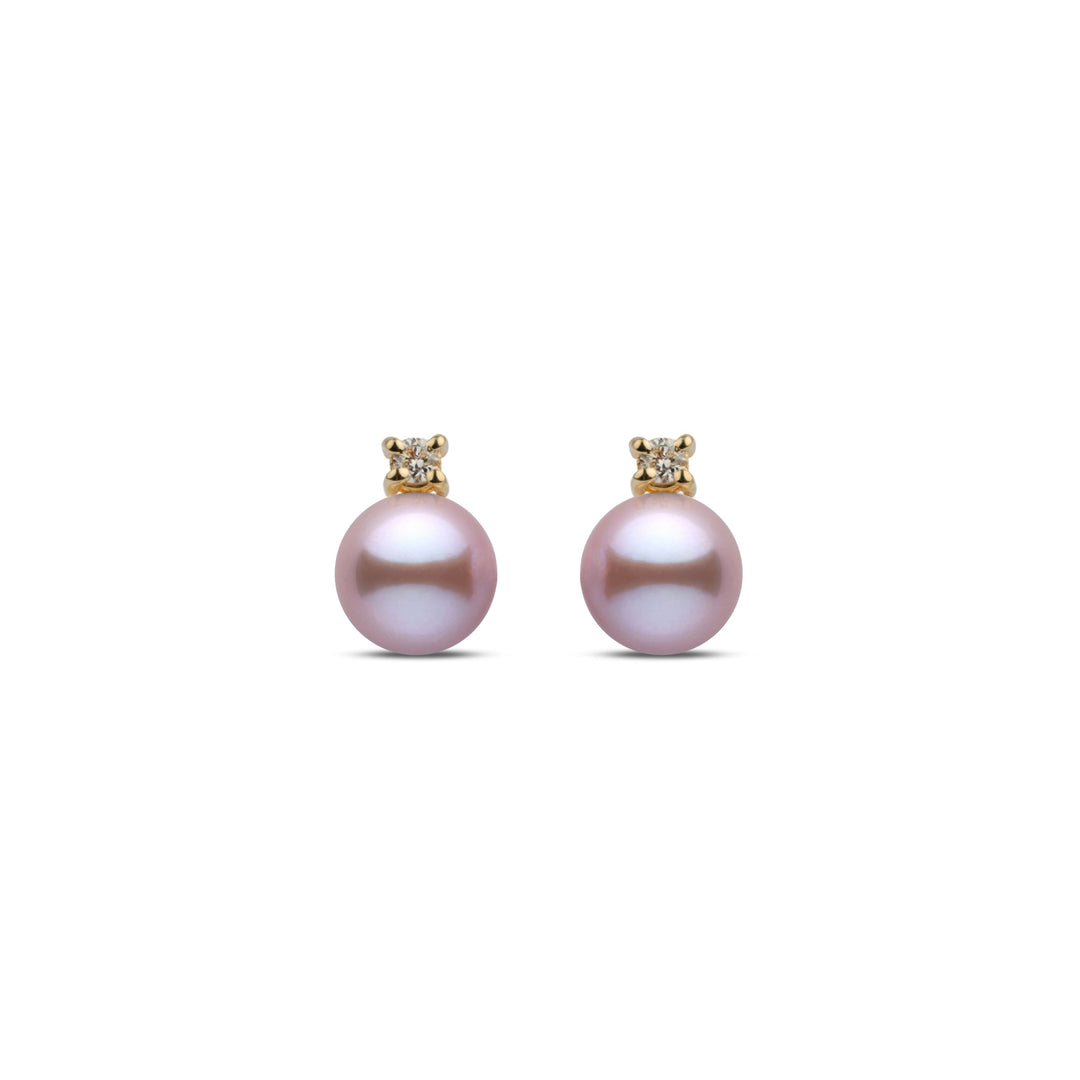 Starlight Collection 6.5-7.0 mm Lavender Freshadama Pearl Earrings