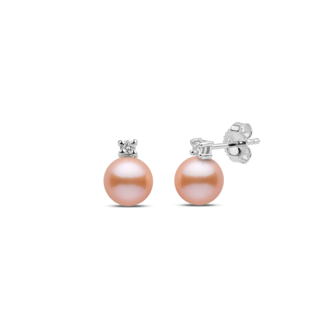 Starlight Collection 6.5-7.0 mm Pink Freshadama Pearl Earrings