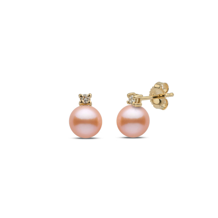 Starlight Collection 6.5-7.0 mm Pink Freshadama Pearl Earrings