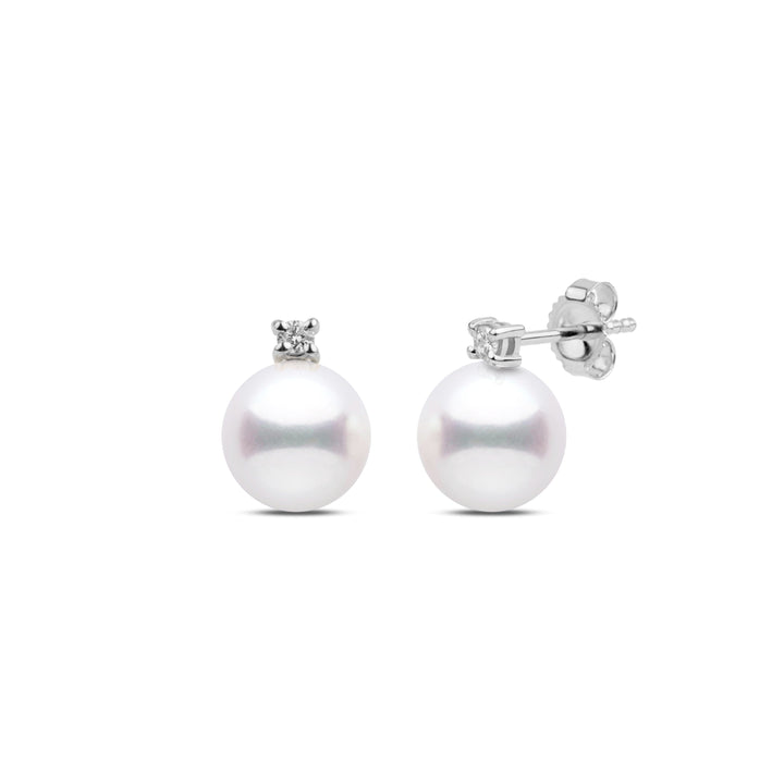 Starlight Collection 8.5-9.0 mm Freshadama Pearl and Diamond Stud Earrings