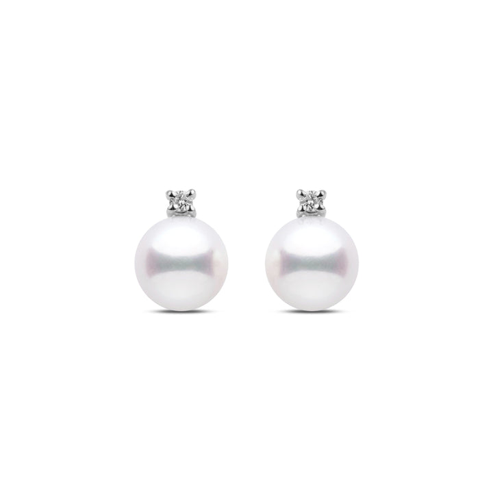 Starlight Collection 8.5-9.0 mm Freshadama Pearl and Diamond Stud Earrings