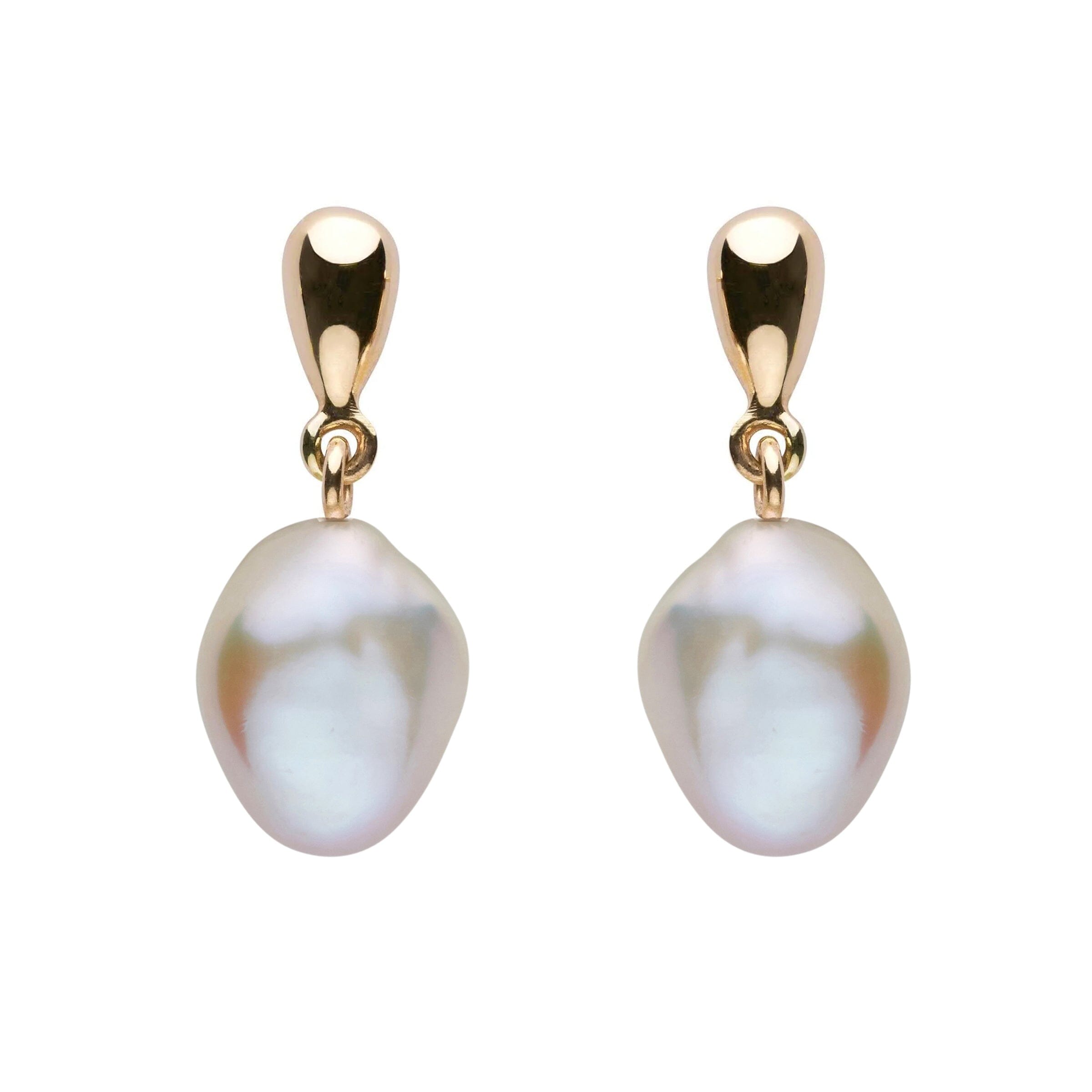 Keshi pearl hot sale drop earrings