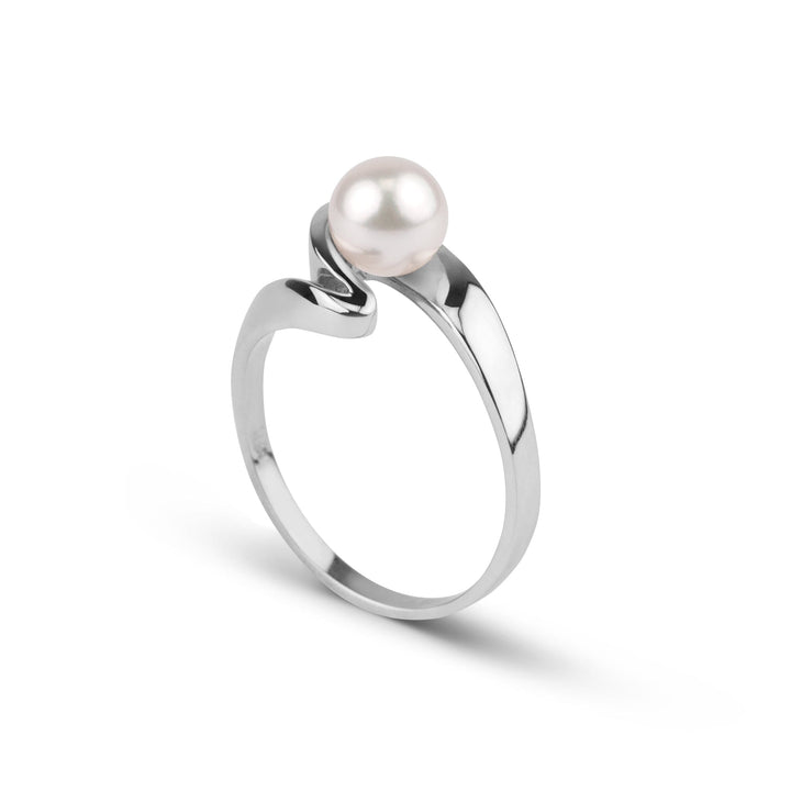 6.0-6.5 mm Akoya Pearl Fascino Ring WG Size 7