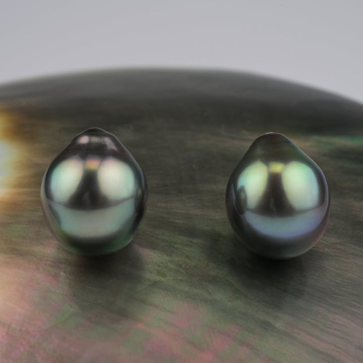 Tahitian Pearl Pair 10.1 and 10.3 mm