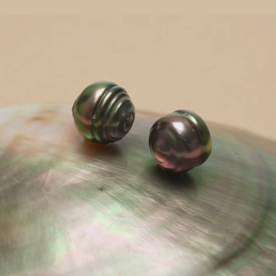 Tahitian Pearl Pair 9.0-10.0 mm