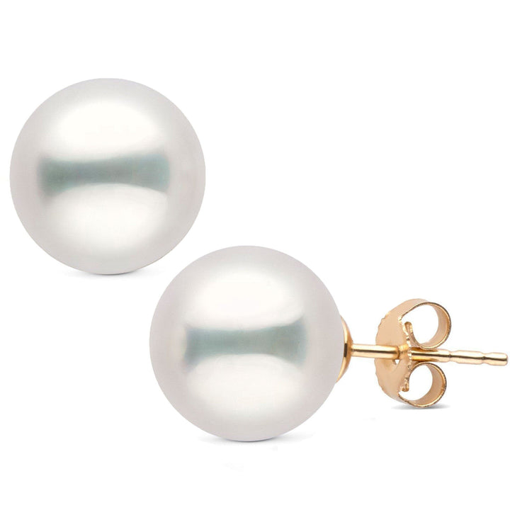 11.0-12.0 mm White Edison Freshwater Pearl Stud Earrings