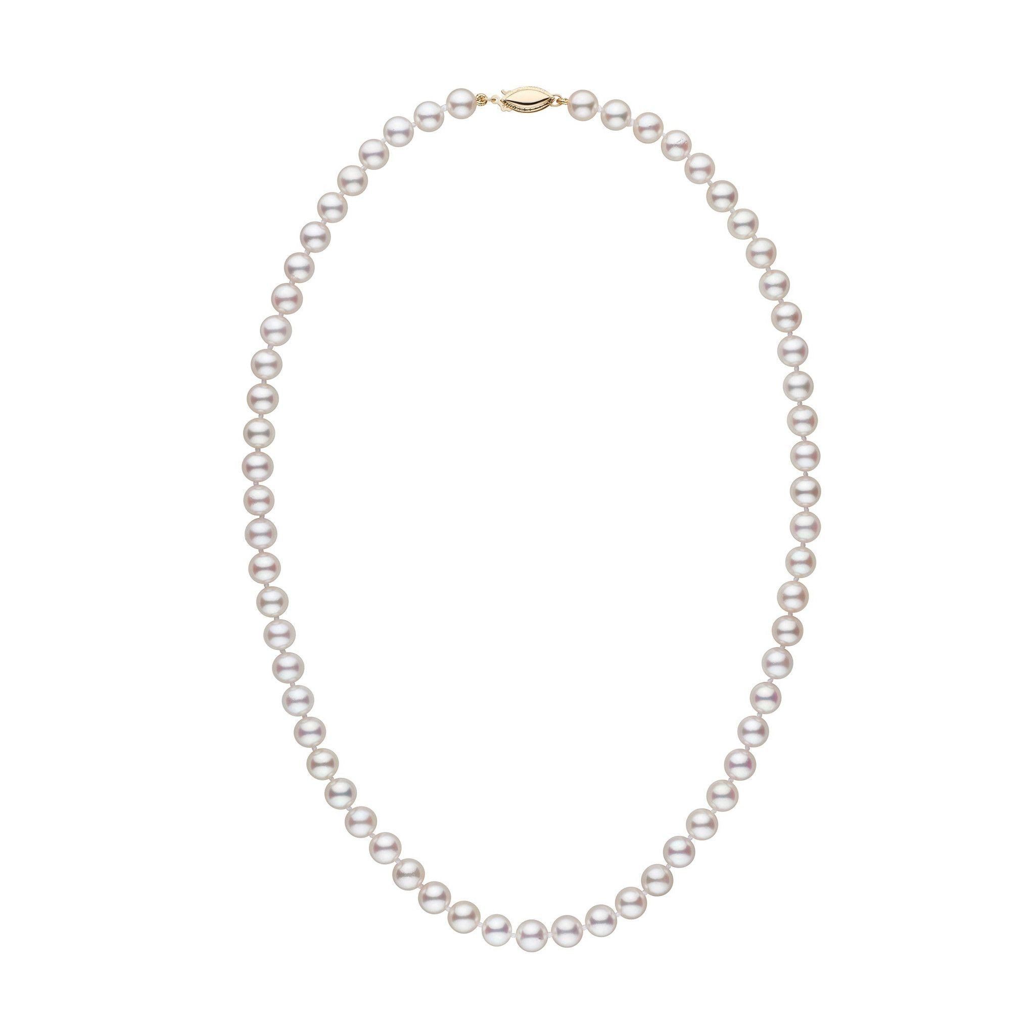 6.0-6.5 mm 18 Inch White Akoya AAA Pearl Necklace – Pearl Paradise