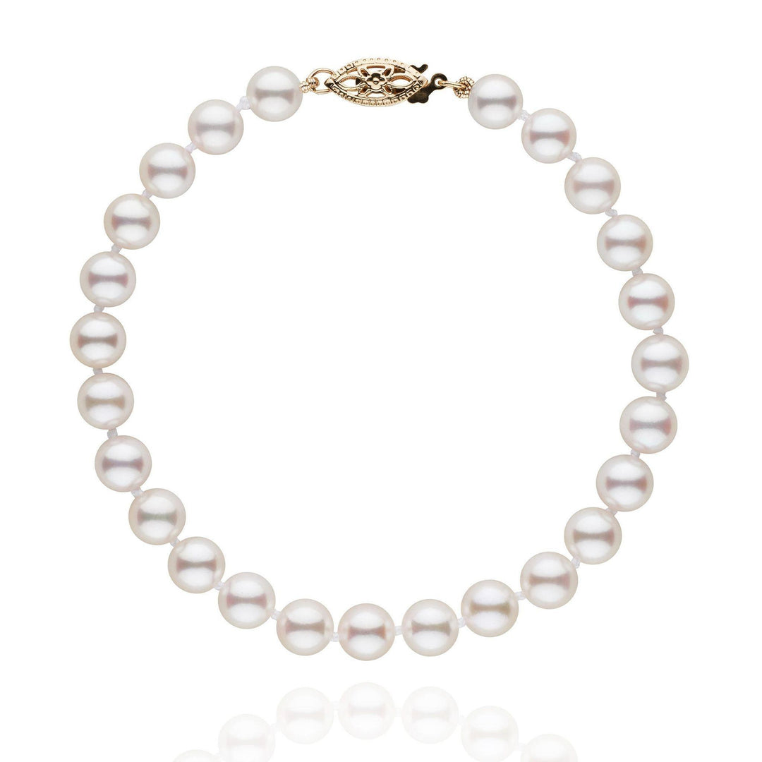 6.0-6.5 mm White Akoya AAA Pearl Bracelet