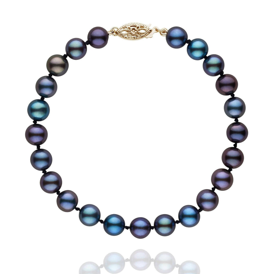 6.5-7.0 mm Black Freshwater AAA Pearl Bracelet