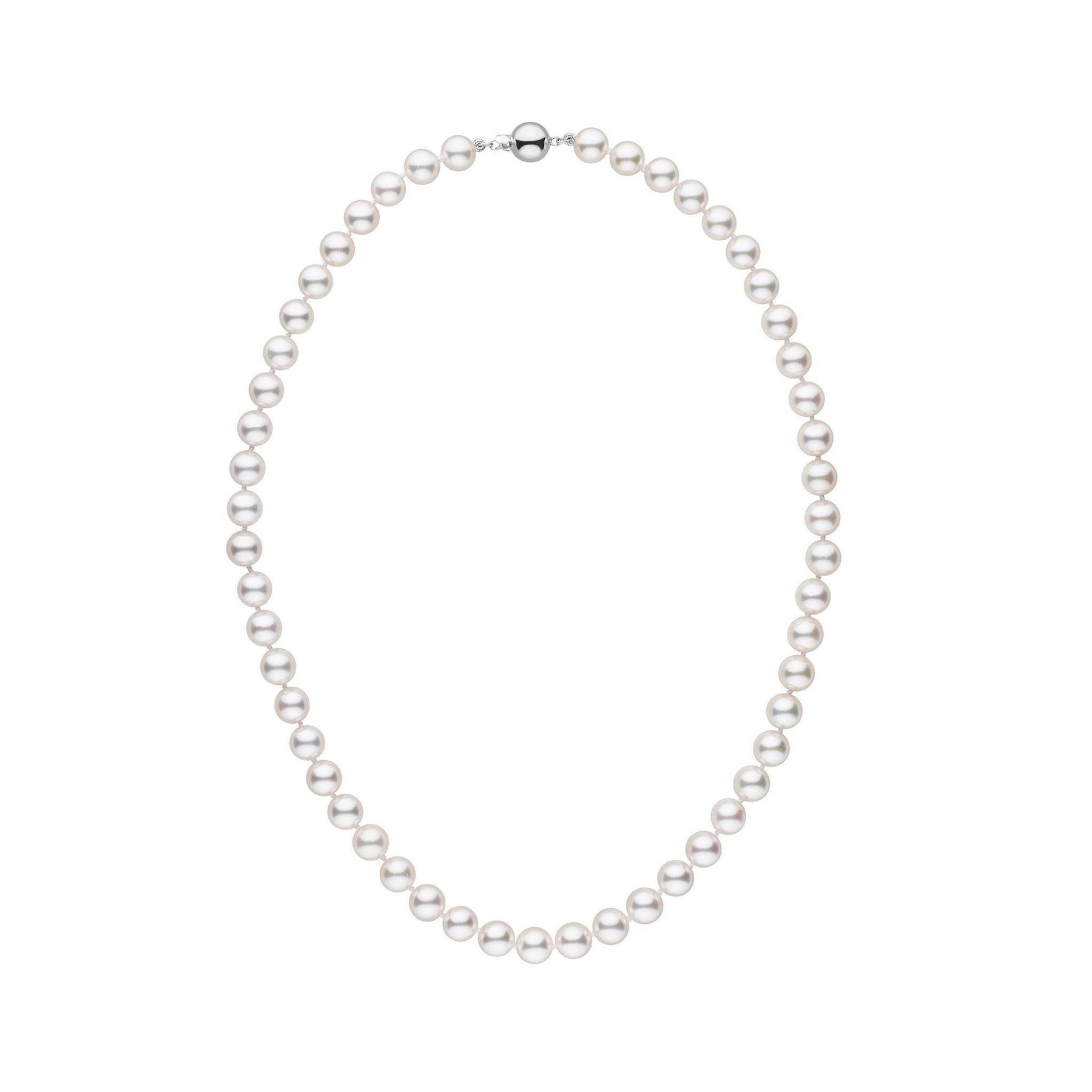 7.0-7.5 mm Akoya Pearl Necklace | Certified AAA | 16 Inches – Pearl ...