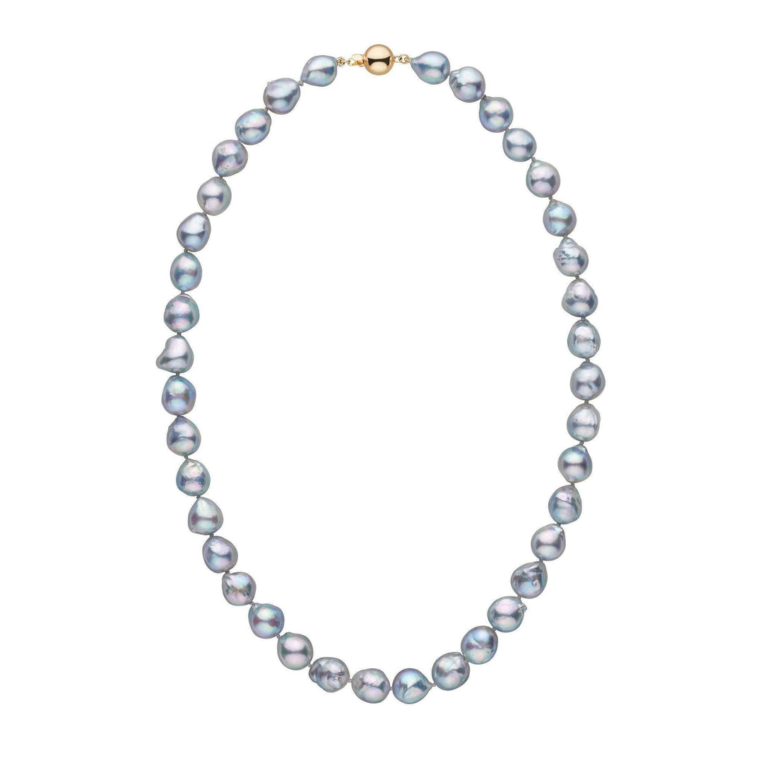 9.5-10.0 mm Blue Akoya Baroque Pearl Necklace