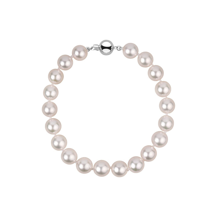 8.0-8.5 mm White Akoya AA+ Pearl Bracelet