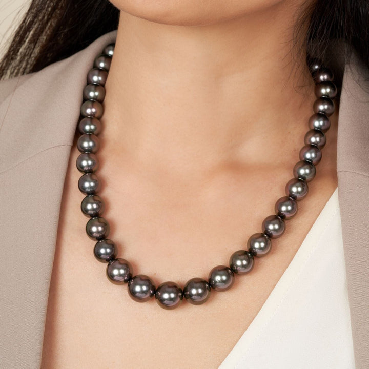 11.0-13.7 mm AAA Tahitian Round Pearl Necklace