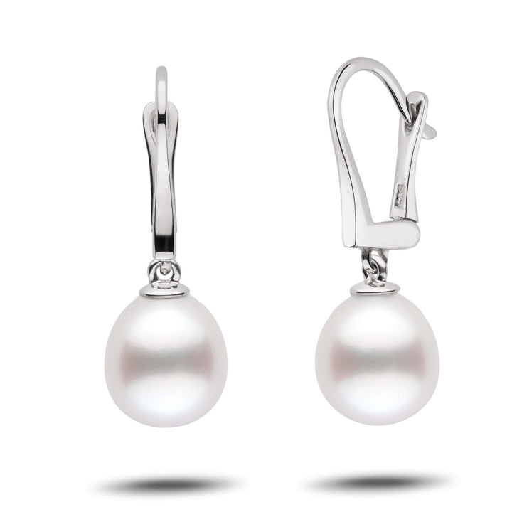 Classic Collection Drop White South Sea 10.0-11.0 mm Pearl Dangle Earrings White Gold