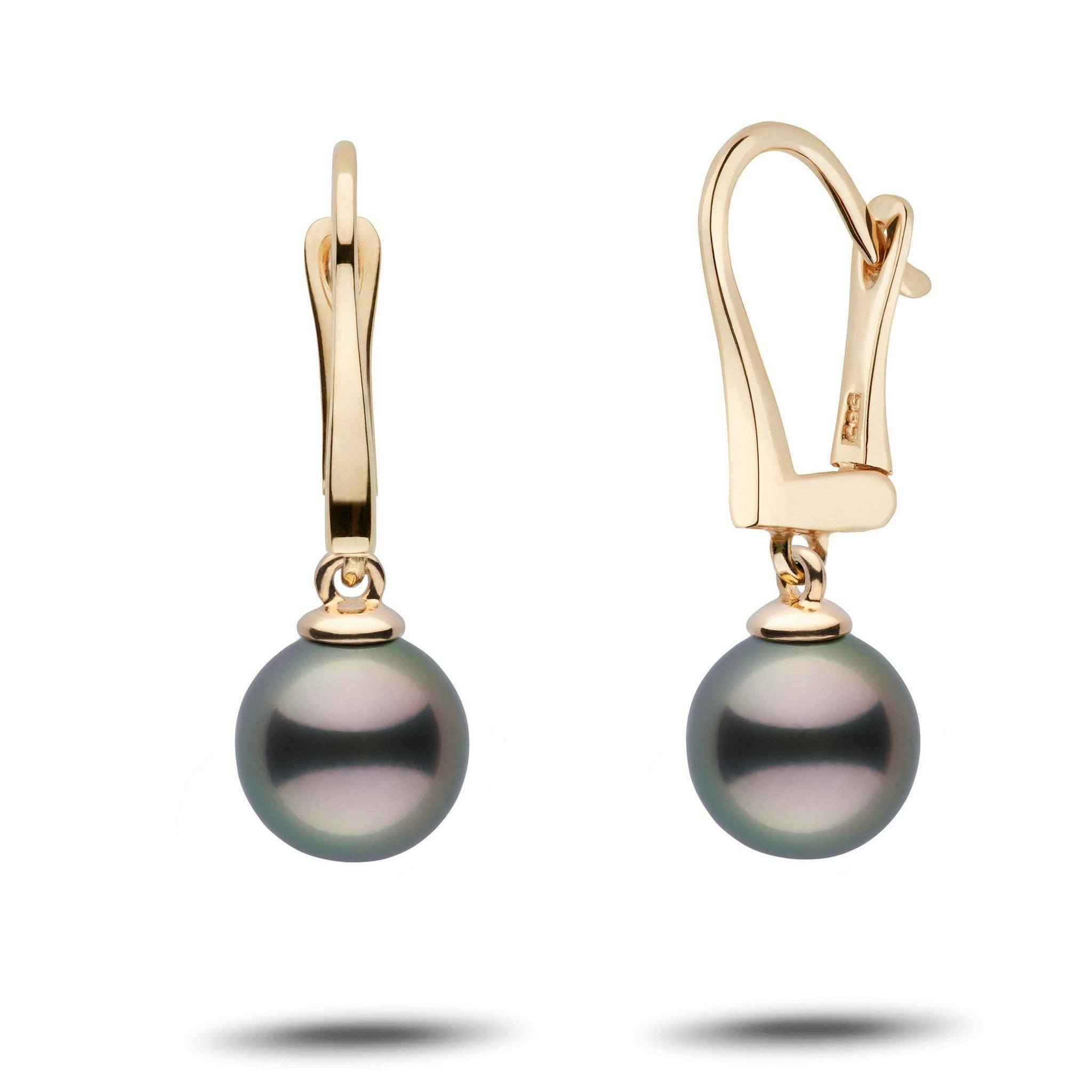 Peacock order tahitian pearl lever back earrings