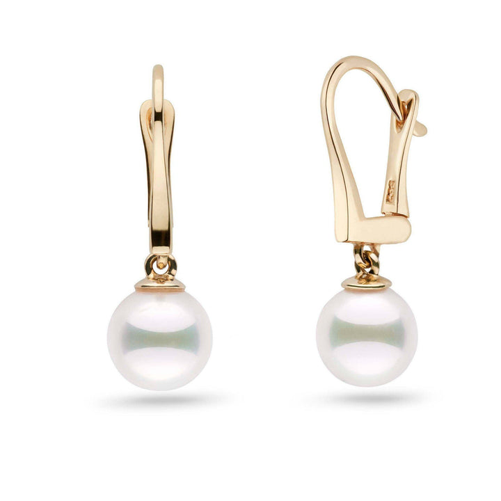 Classic Collection White Akoya 7.5-8.0 mm Pearl Dangle Earrings – Pearl ...