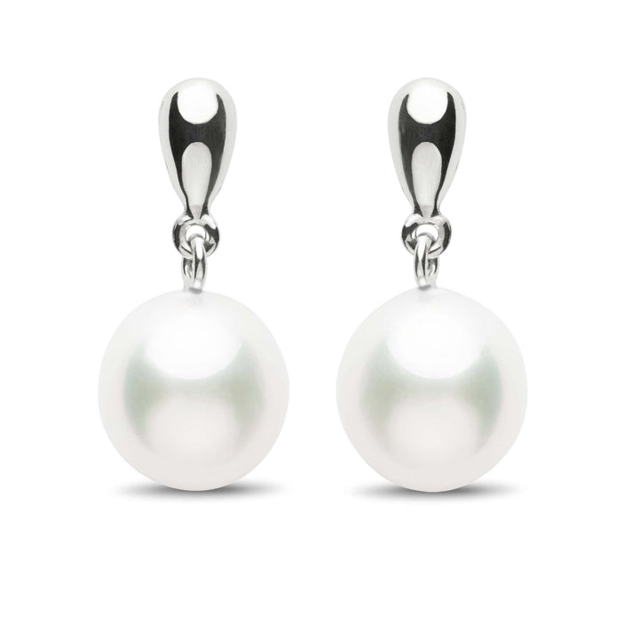 Dew Collection Drop White South Sea 10.0-11.0 mm Pearl Earrings wg