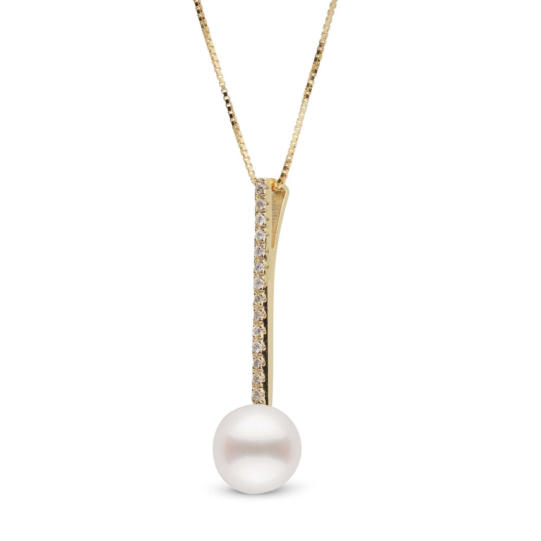 Diamond Bar Collection 7.5-8.0 mm Freshadama Pearl Pendant