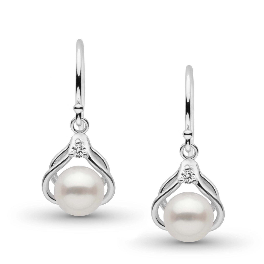 Tiara Collection Akoya Pearl and Diamond Earrings – Pearl Paradise