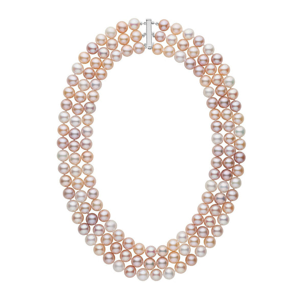 Multi-Color Tahitian, South Sea & Freshwater Pearl Necklace, 9.0-11.0m -  Pure Pearls