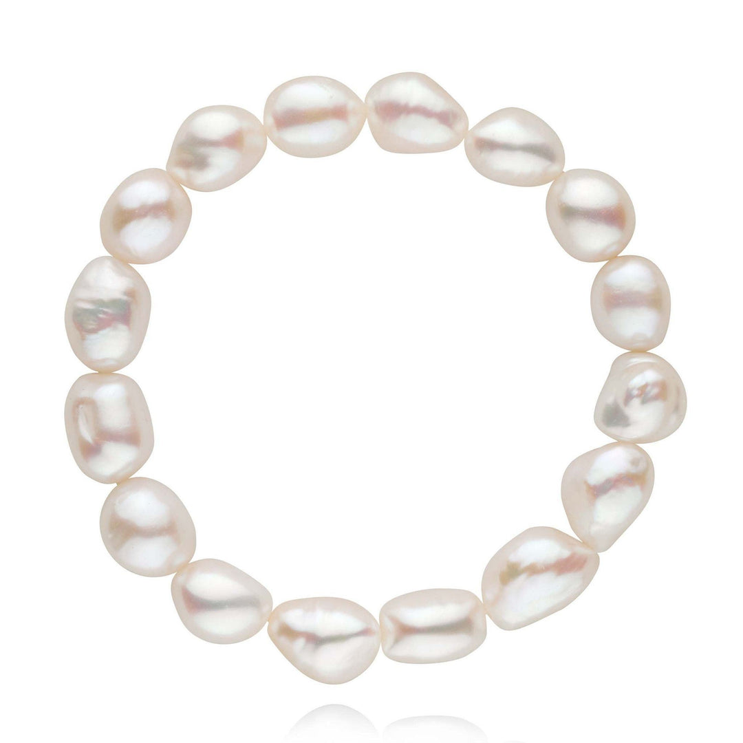 White Freshwater Baroque Pearl Bracelet – Pearl Paradise